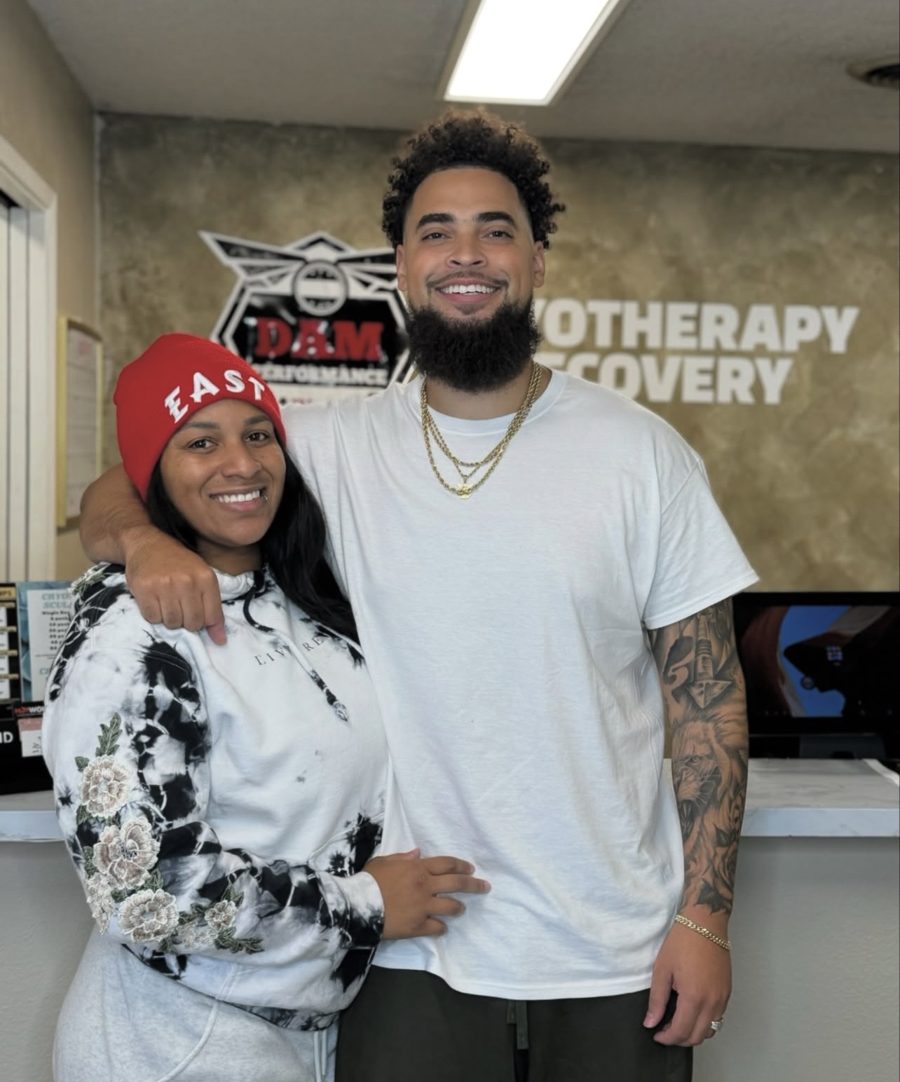 Natimia and Jordan Dam, owners of Dam Performance, in their cryotherapy and recovery studio
